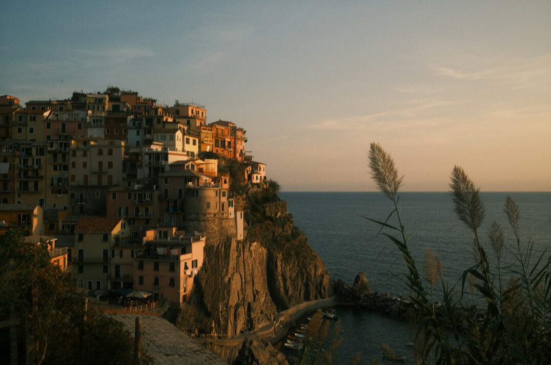 italian hill town landscape