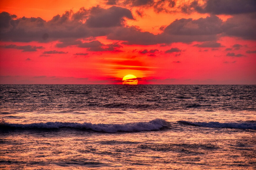 tropical beach sunset